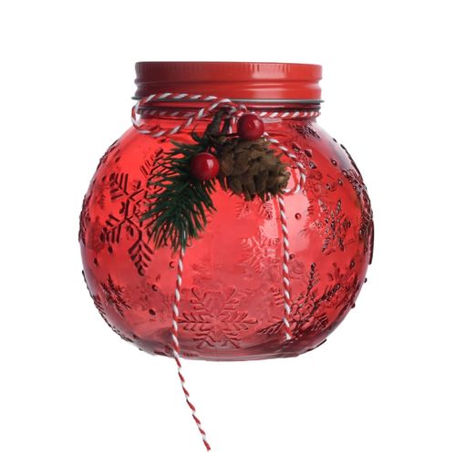 Organizador Holiday Time vidrio color rojo