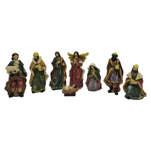 Nacimiento Holiday Time Poliresina -8 pzas/15 cm