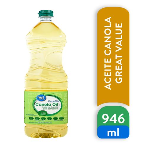 Aceite de canola Great Value bote -  946 ml