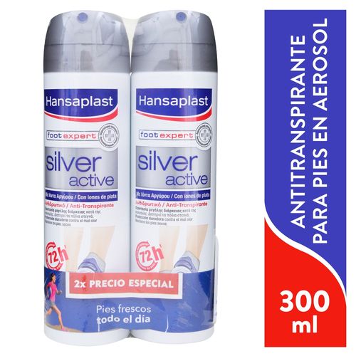 2pack Hansaplast Deo Silver 300ml