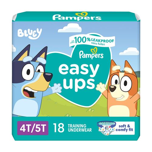 Pañales De Entrenamiento Pampers Easy Ups Talla 4T-5T, 17kg -18uds