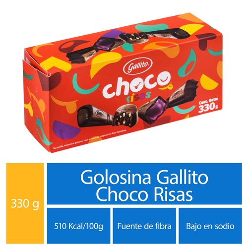 Caja Surtida Gallito Chocolates Tapita, Milán, Guayabita Y Milán Menta - 330g