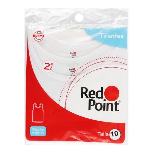 Camiseta Interior Red Point Para Niño En Color Blanco 2 Pack - Talla 10