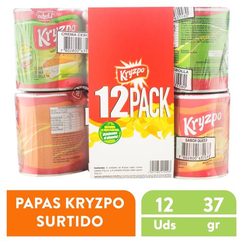 Snack Kryzpo Cebolla y Queso 12 Pack -444 g