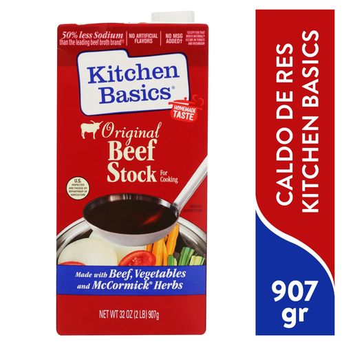 Caldo de res Kitchen Basics original en caja - 907 g