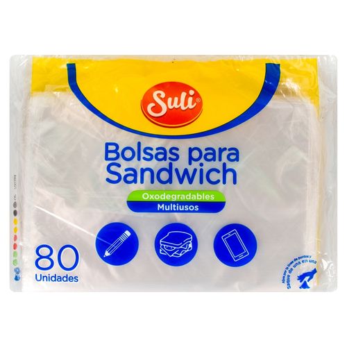 Bolsa Para Sandwich Suli Multiusos - 80 Unidades