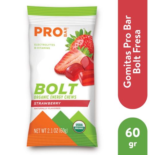 Gomitas Pro Bar, Bolt Fresa -60g