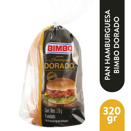 Pan Bimbo dorado para hamburguesas 4 Uds - 320 g