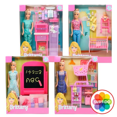 Muleca Brittany Set carreras profesionales Surtido