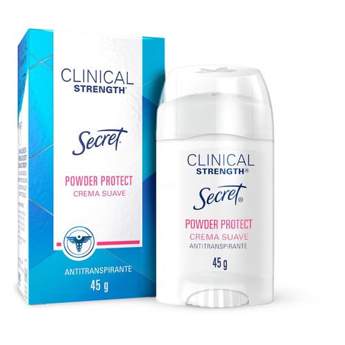 Antitranspirante en Crema suave Secret Clinical Strength Powder Protect -45 g