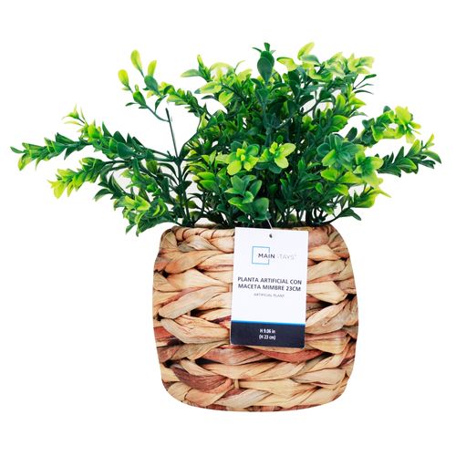 Ms Planta Artificial Maceta Mimbre 23cm