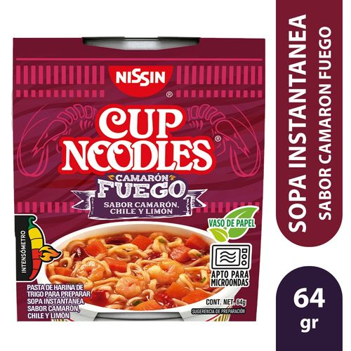 Sopas Nissin Camaron Fuego 64gr