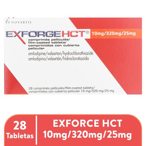 Exforge Hct 10Mg 320Mg 25Mgx28