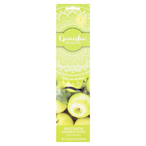 Incienso Ganesha Manzana Verde 20Pz Ea 1