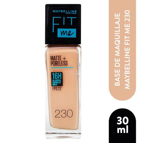 Base Líquida Maybelline Fit Me Mate Y Antiporos Natural Bu 230 -1oz