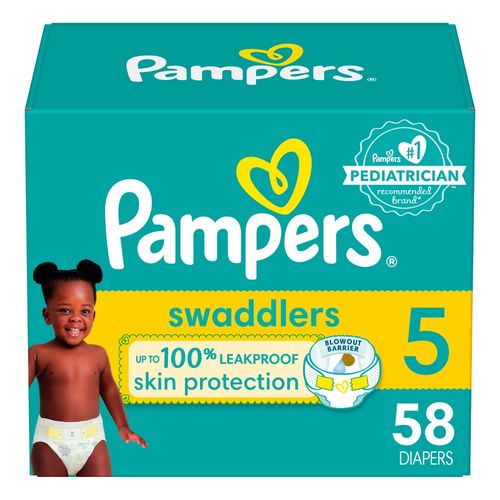 Pañales Pampers Swaddlers Talla 5, 12kg -58uds