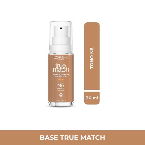 Base De Maquillaje Loreal Paris True Match Tono N6