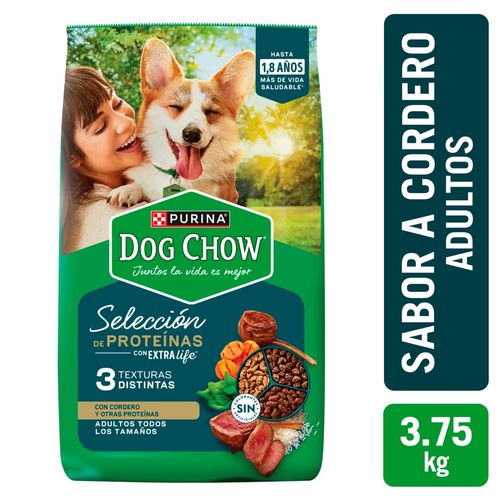 Alimento Dog Chow Seco Adultos Sabor a Cordero - 3.75kg