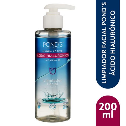 Limpiador facial Pond's con ácido hialurónico - 200 ml