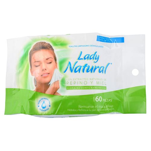 Desmaquill Lady Naturl Pepino Y Miel 60U