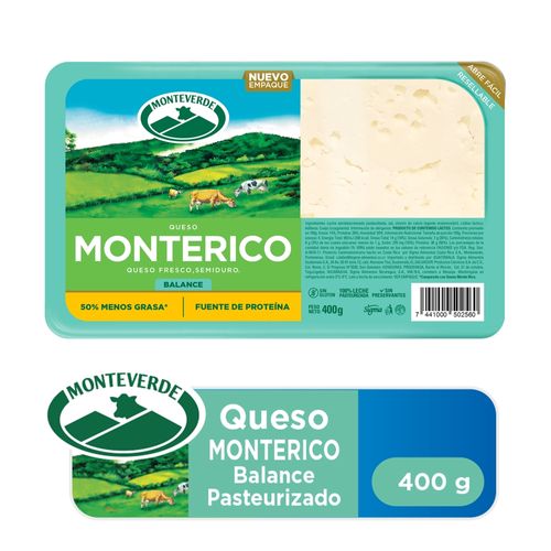 Queso Monte Rico Ligrht Monteverde - 400Gr