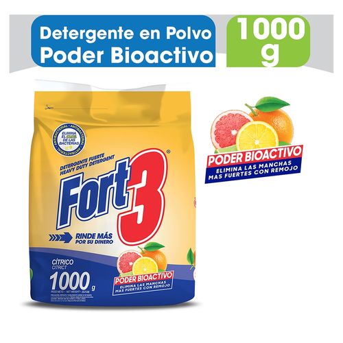 Detergente en polvo Fort 3 poder bioactivo - 1000 g
