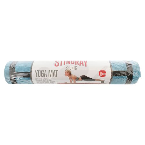 Tapete Stingray Para Yoga Fitness 173x61cm Azul