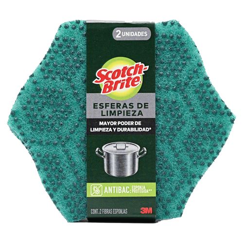 Esponja Scotch Brite, esferas de limpieza -2uds