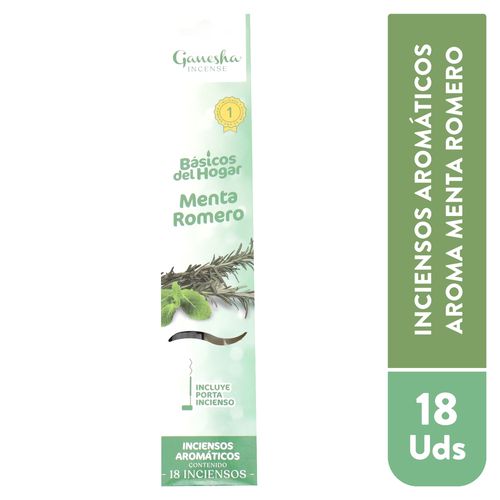 Incienso Ganesha Menta Romero 18pz Ea 1