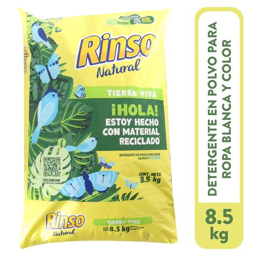 Detergente En Polvo Rinso Natural Tierra Viva -8.5kg