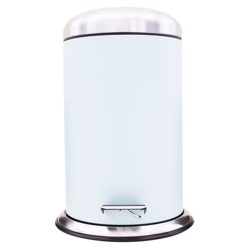Basurero Redondo Acero Inox Pedal 12l