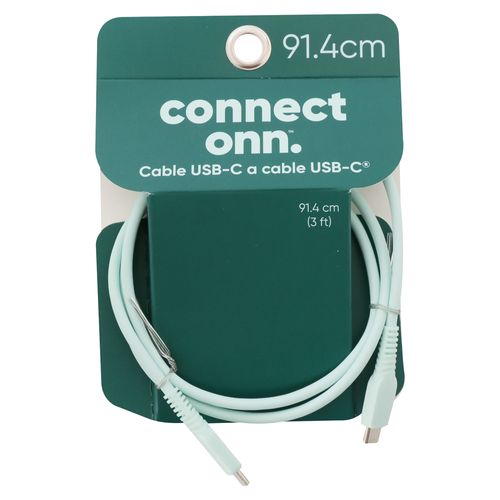 Cable Onn  3 USB C To USB C de silicón