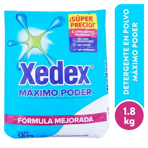 Detergente Xedex Máximo Poder 1800 gr