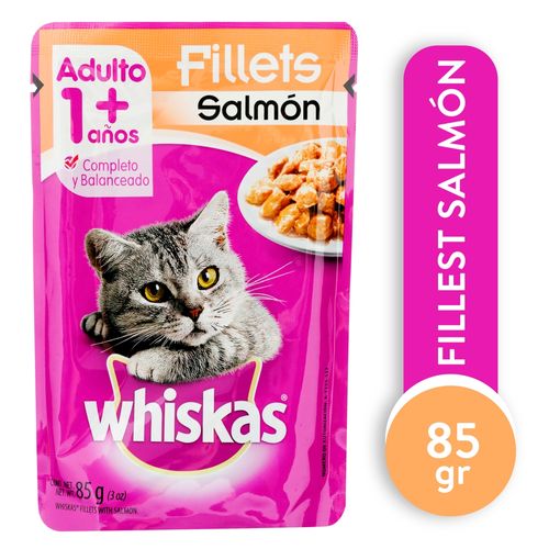 Alimento Whiskas Pouch Gato Salmón -85gr