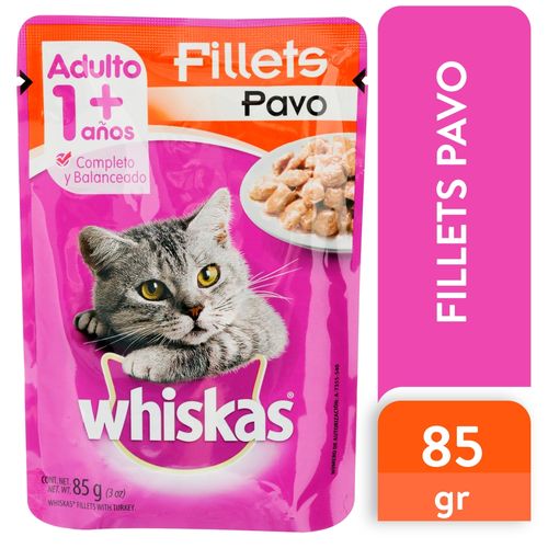 Alimento húmedo Whiskas pouch para gato sabor pavo - 85 g