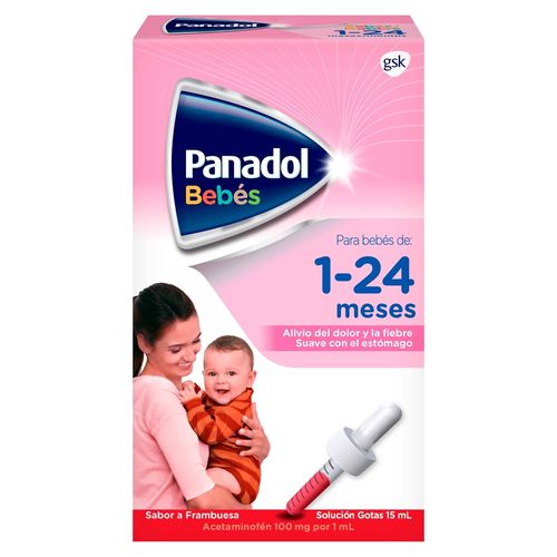 Gotas Panadol Para Bebés De 1 a 24 meses, Sabor Frambuesa -15ml