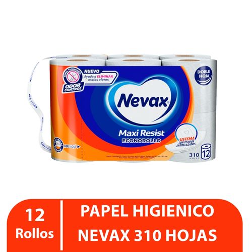 Papel Higienico Nevax 12 rollos -310 hojas