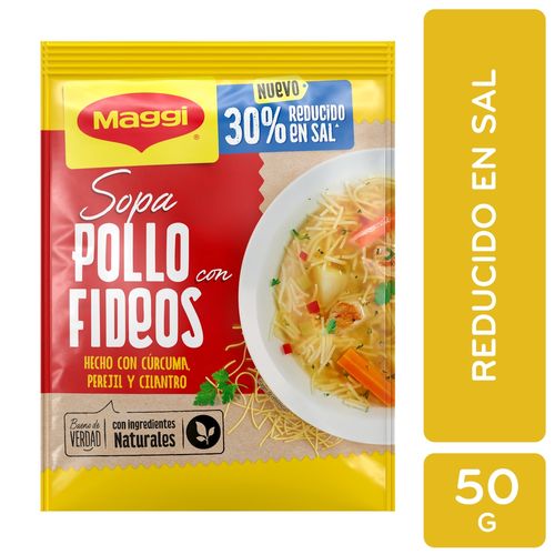 Sopa Maggi De Pollo Y Fideos Reducido En Sal Sobre - 50g