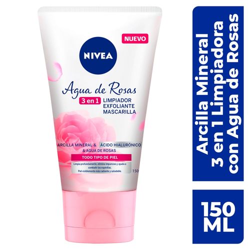 Exfoliante Facial Nivea Rosas 3en1 -150gr