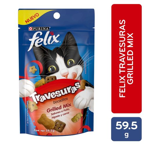 Snack Gato Purina Felix Travesuras Grilled - 59.5 g