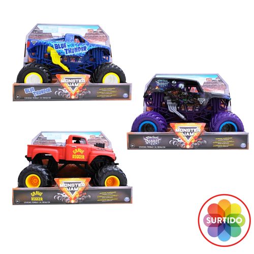 Camión Spin Máster monster jam grave digger suspensión que funciona - ud