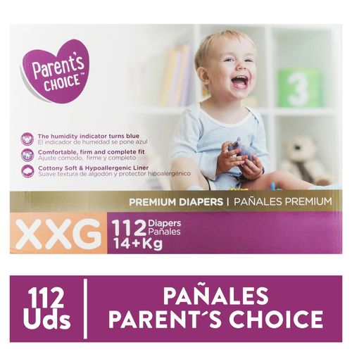 Pañal Parents Choice, Premium XXG -112 uds