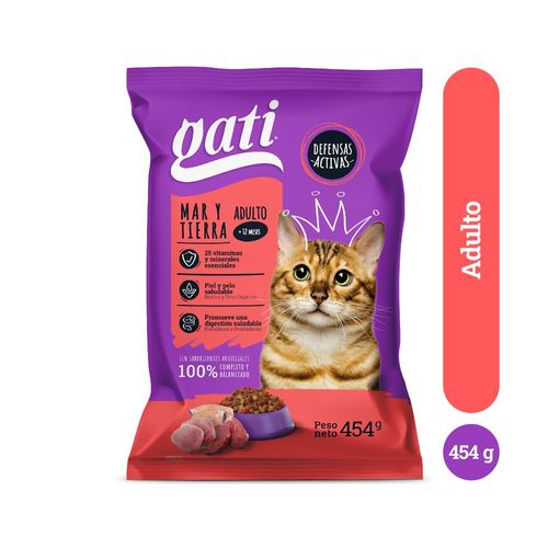 Alimento Gati para Gatos Mar Y Tierra - 454 g