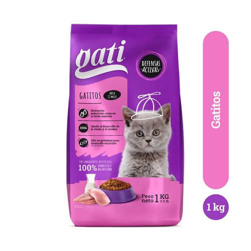 Alimento Para Gato Gati Gatitos, Hasta 12 Meses - 1kg