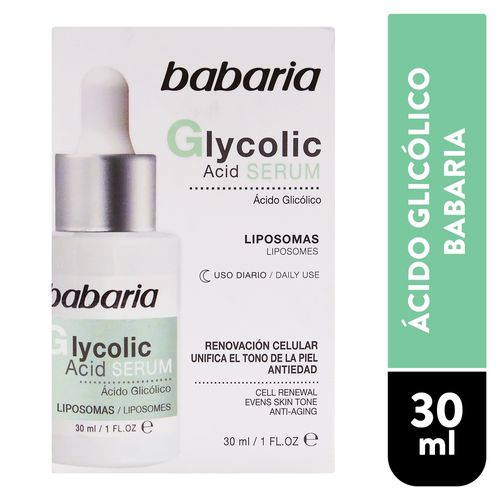 Serum Ácido Glicólico Babaria, Unificador del Tono - 30 ml