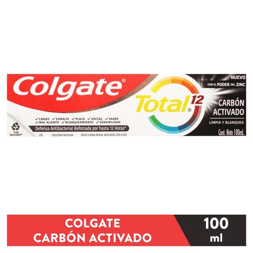 Crem Dental Colgate Total Charcoal 100ml