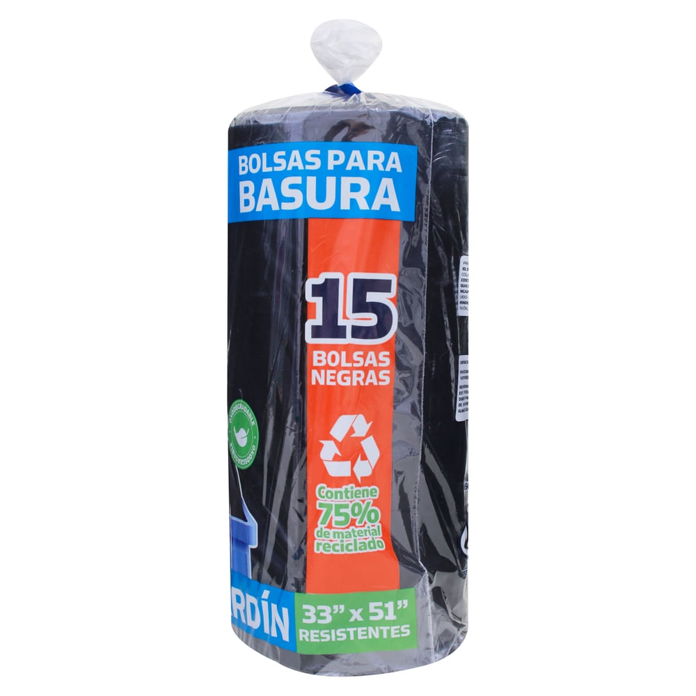 Comprar Bolsa Para Basura Supermax Color Negra De Jardin - 15 Uds ...