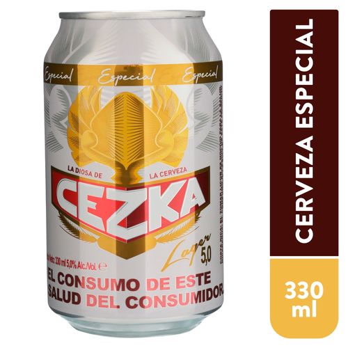 Cerveza Cezka Lager 5.0 Alcohol -330ml