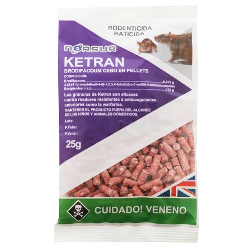Raticidad Ketran en pellets - 25 g