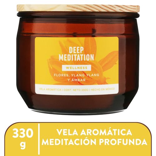 Vela aromática Wellness deep meditation flores ylang ylang y ámbar - 330 g